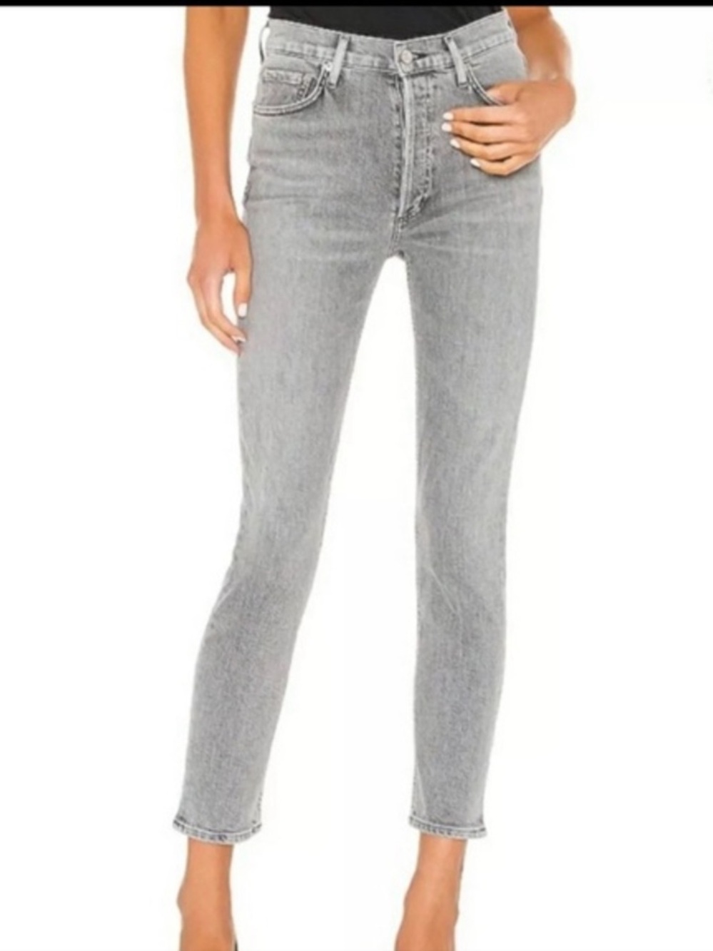 #339- Agolde “Feel Good” Skinny Jeans in Graystone